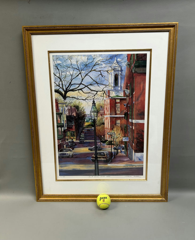 Thomas Rebeck Boston Cityscape Lithograph Signed and Numbered  - image 2 of 6