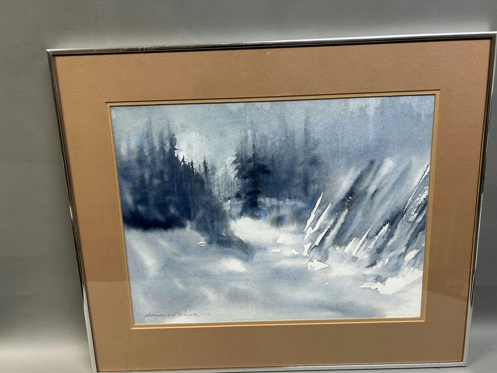 Two Signed Landscape Watercolor & Oil Paintings - image 8 of 9