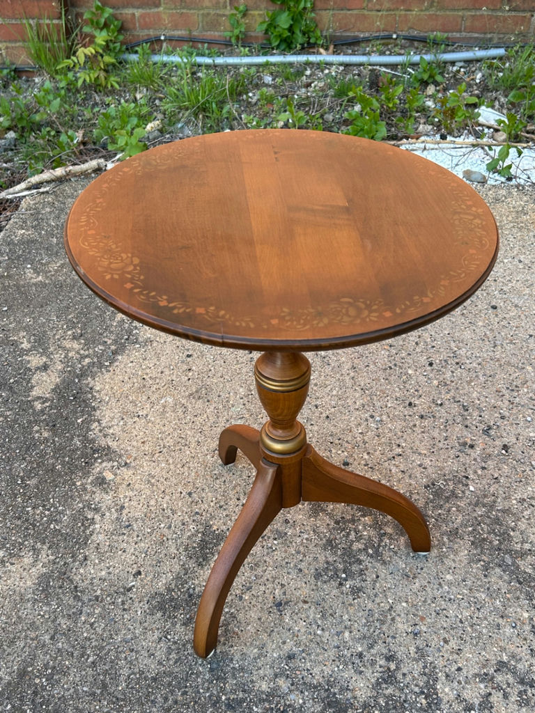  Hitchcock Stenciled Pedestal Side Table  - image 6 of 7