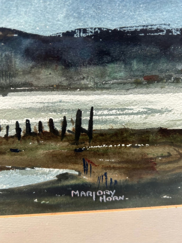 Signed Marjory Horn Beachscape Watercolor Painting - image 5 of 6