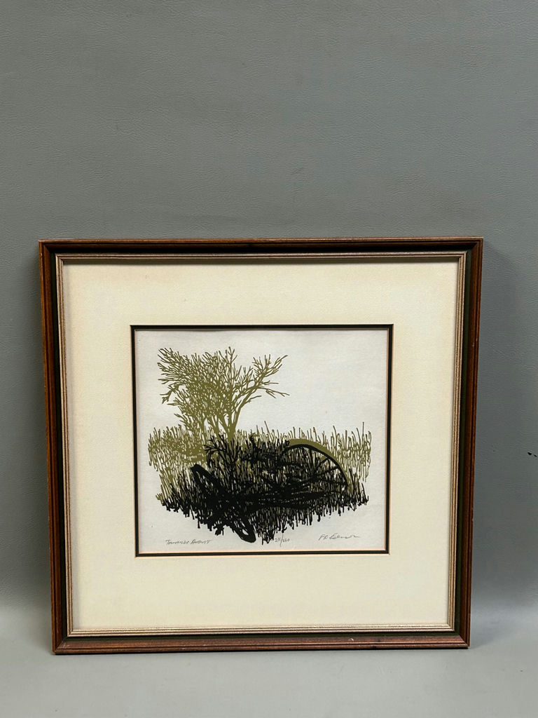 Frank C. Eckmair Abstract Woodcut Signed and Numbered - image 1 of 4