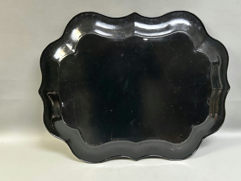 Vintage Hand-Painted Floral Toleware Tray  - image 5 of 5