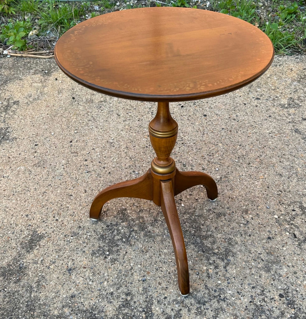 Hitchcock Stenciled Pedestal Side Table - image 4 of 7