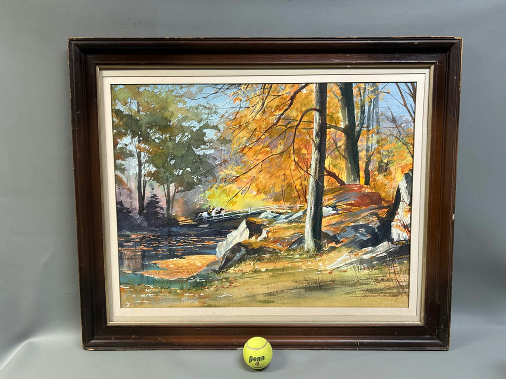 Signed Watercolor Landscape Painting  - image 3 of 5