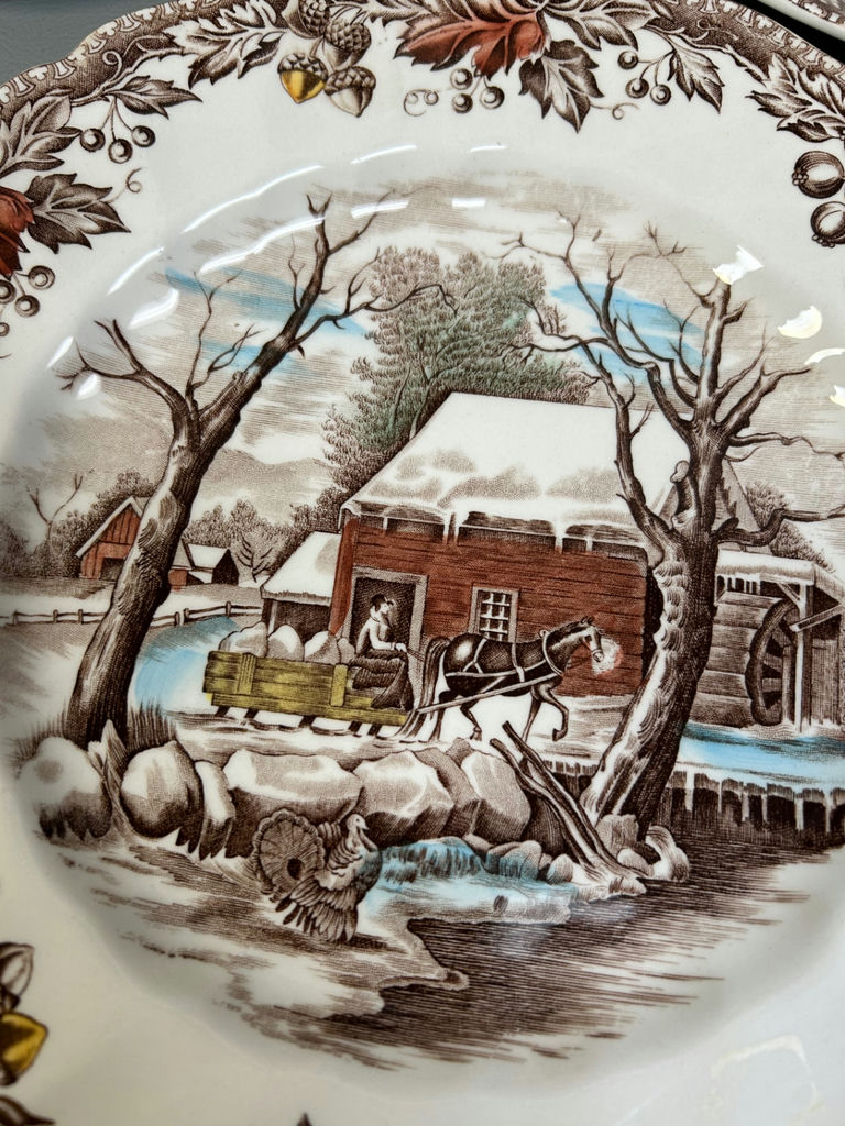 Vintage Johnson Bros "Country Life" Dinner Plates - image 4 of 6