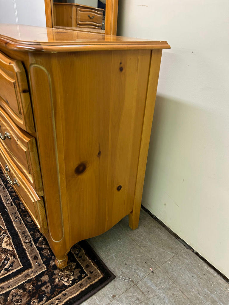 Vintage Chardonnay Dresser with Mirror  - image 8 of 12