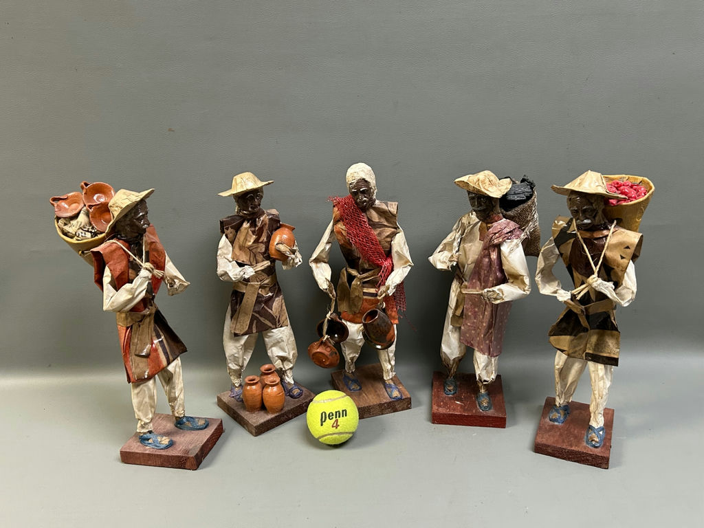 Vintage Folk Art Paper Mache Figures - image 2 of 8