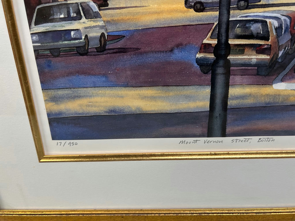 Thomas Rebeck Boston Cityscape Lithograph Signed and Numbered - image 4 of 6