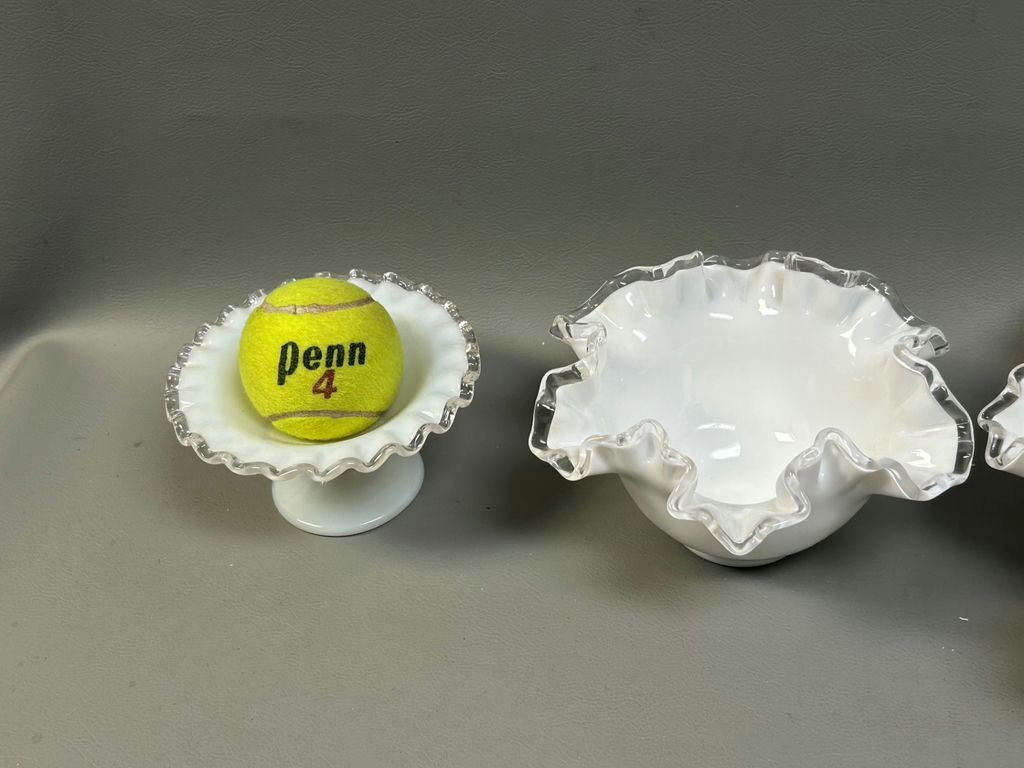 Vintage Milk Glass Silver Crest Ware. - image 4 of 10