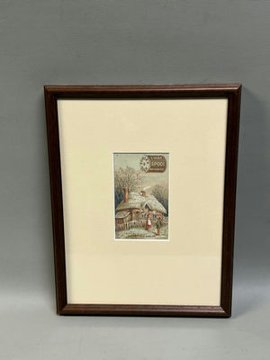 Vintage Eureka Silk MFG. Co. Advertising Hand Colored - Image 1 of 4