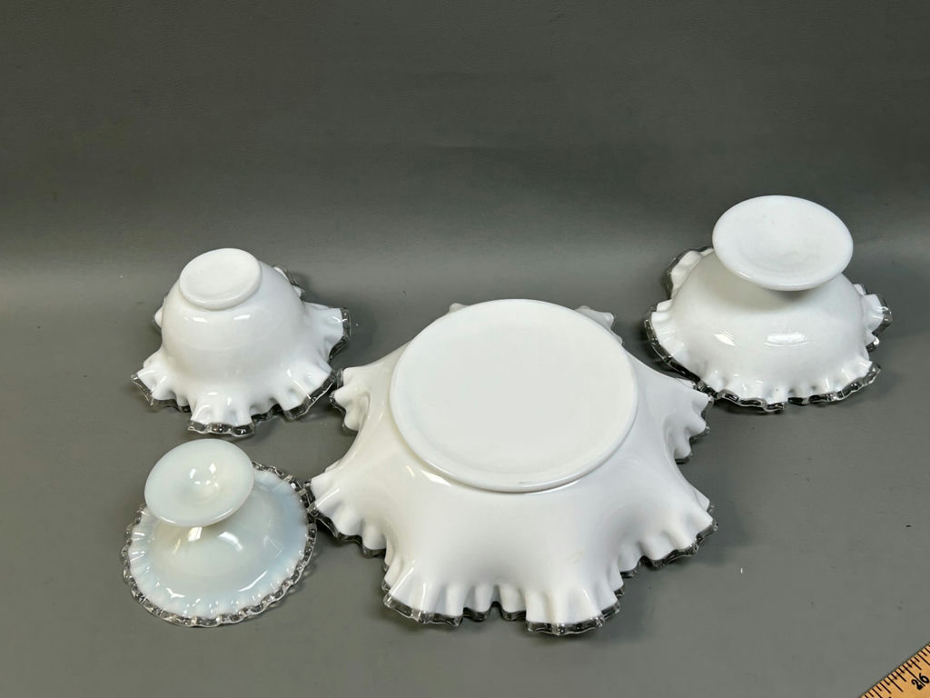 Vintage Milk Glass Silver Crest Ware. - image 10 of 10