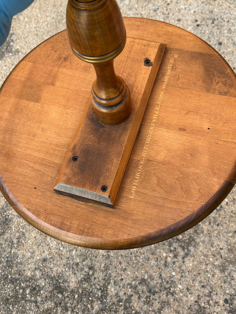  Hitchcock Stenciled Pedestal Side Table  - image 3 of 7