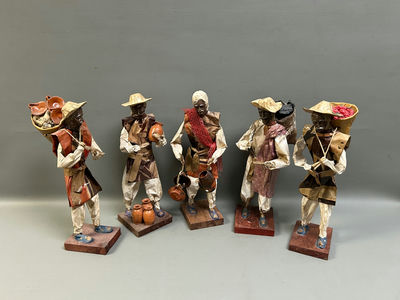 Vintage Folk Art Paper Mache Figures  - Image 1 of 8