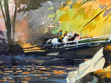 Signed Watercolor Landscape Painting - thumbnail 4 of 5