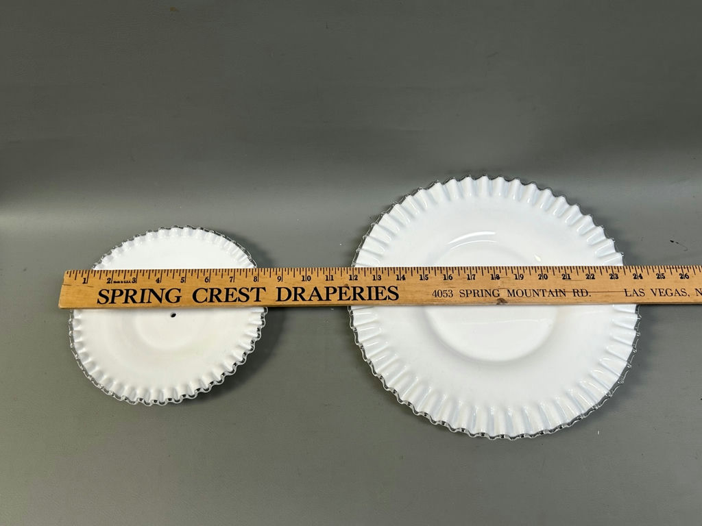 Vintage Milk Glass Silver Crest Ware. - image 3 of 10