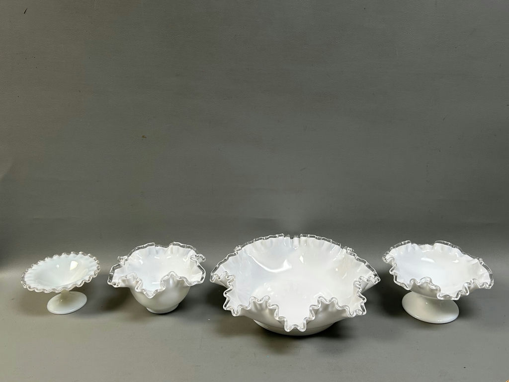 Vintage Milk Glass Silver Crest Ware.  - image 5 of 10