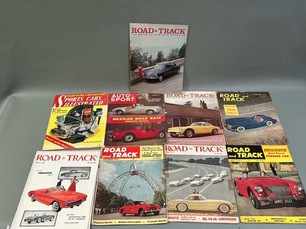 Vtg Restaurant Menus, 1950s Road & Track Magazines  - image 2 of 14