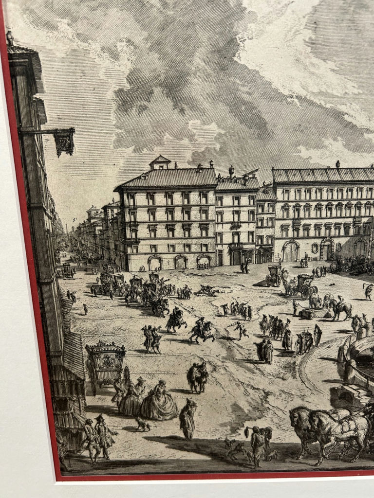 View of Piazza di Spagna Engraving Italy Vintage  - image 8 of 9
