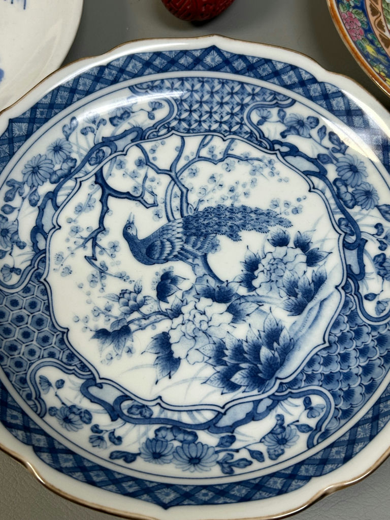 Asian Cinnabar Egg and Misc Plates - image 2 of 13