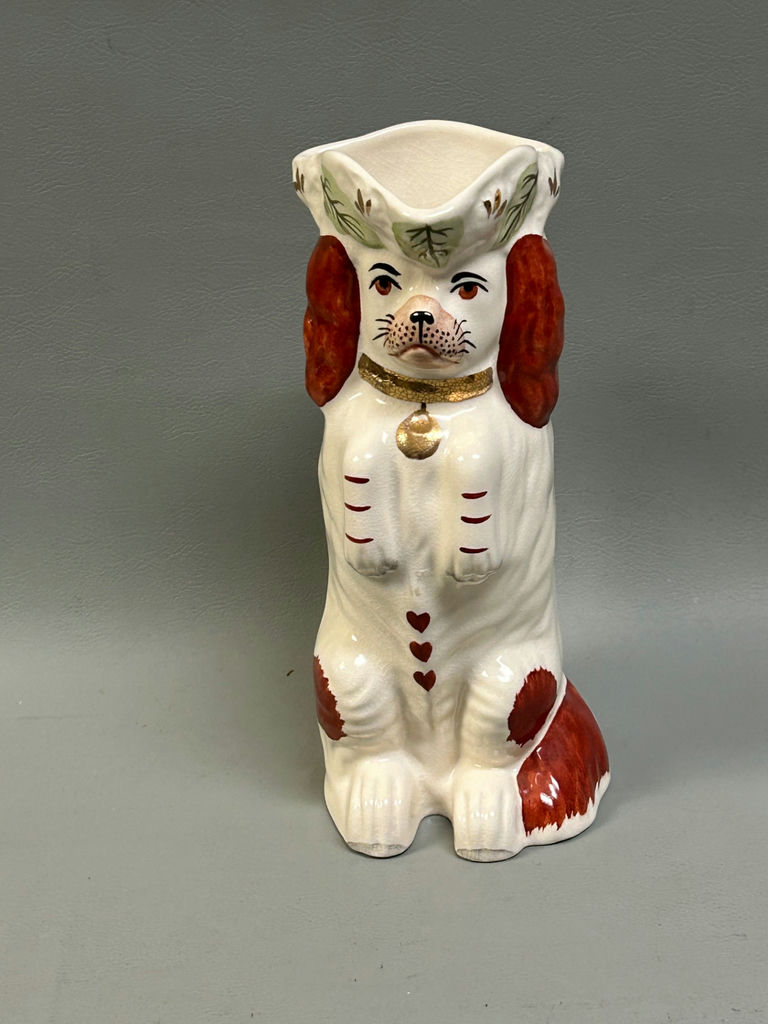 Vintage Staffordshire Spaniel Dog Pitcher - image 1 of 6