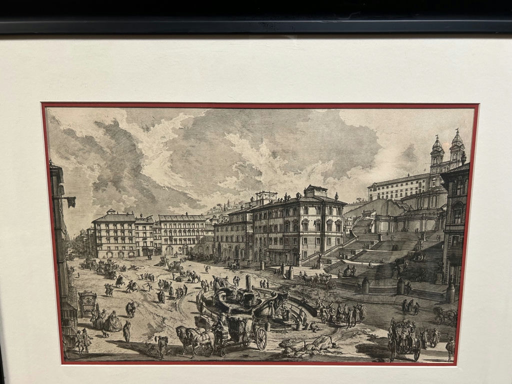 View of Piazza di Spagna Engraving Italy Vintage  - image 3 of 9