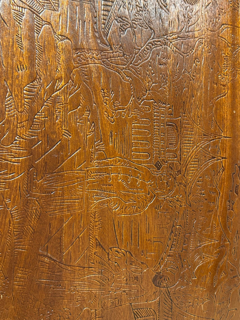 Vintage Carved Wooden Chest - image 4 of 11