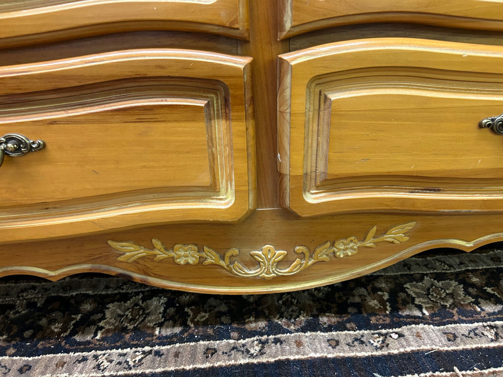 Vintage Chardonnay Dresser with Mirror  - image 5 of 12