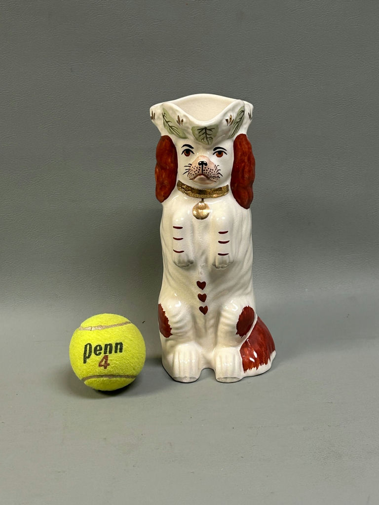 Vintage Staffordshire Spaniel Dog Pitcher - image 2 of 6