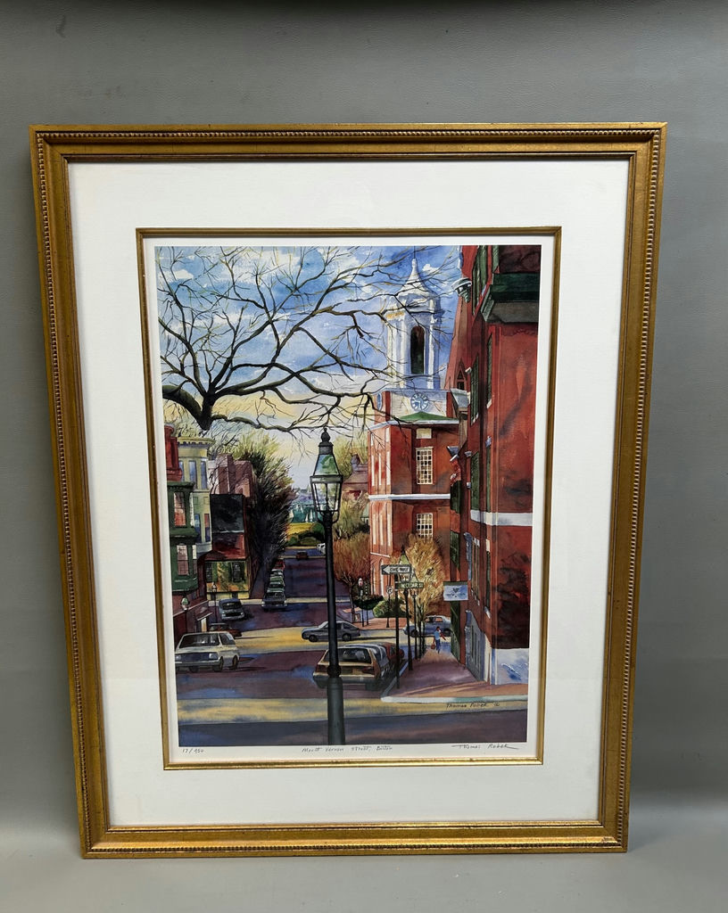 Thomas Rebeck Boston Cityscape Lithograph Signed and Numbered  - image 1 of 6