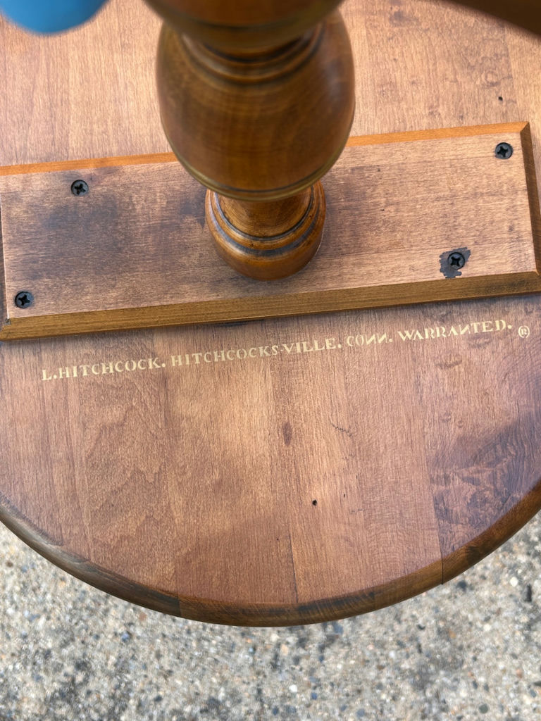  Hitchcock Stenciled Pedestal Side Table  - image 2 of 7