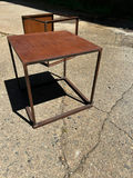1960s Industrial Square Cube Iron Side Rustic Tables - thumbnail 7 of 7