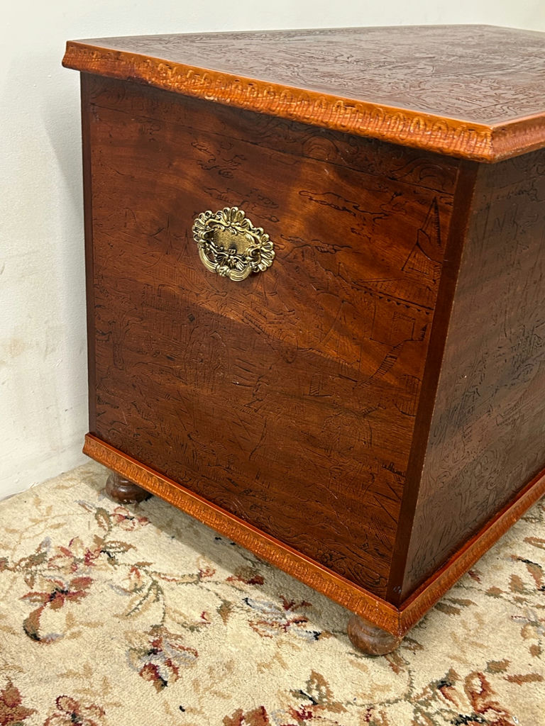 Vintage Carved Wooden Chest  - image 7 of 11