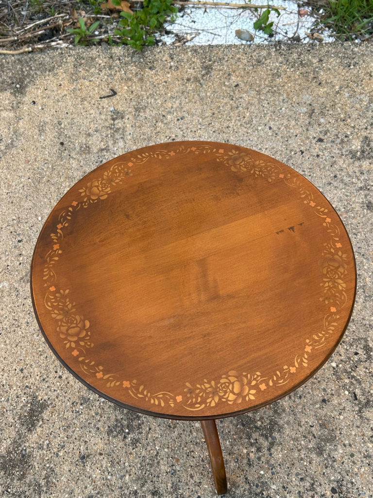  Hitchcock Stenciled Pedestal Side Table  - image 7 of 7