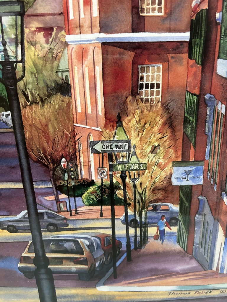 Thomas Rebeck Boston Cityscape Lithograph Signed and Numbered - image 5 of 6