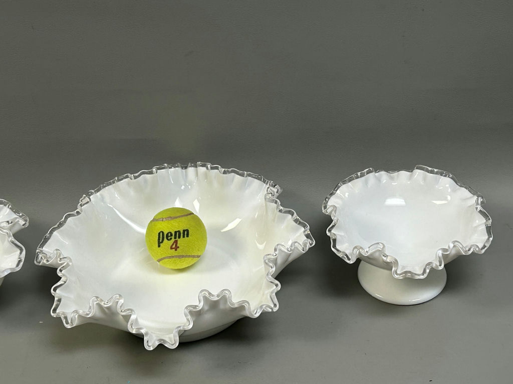 Vintage Milk Glass Silver Crest Ware. - image 7 of 10