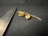 Vintage gold-tone cross pendant, filigree flower brooch, and rosebud pin - thumbnail 9 of 12