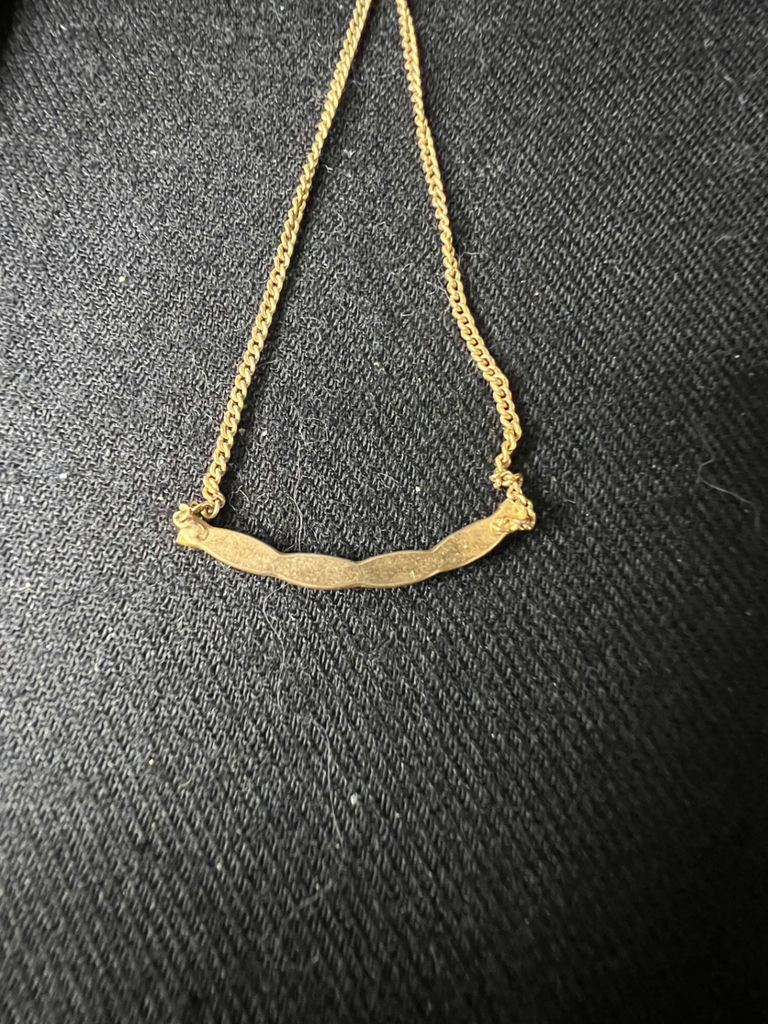Gold-tone chain necklace with red beads - image 2 of 8