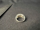 Silver-tone two-row multicolor stone ring - thumbnail 5 of 7