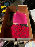 Assorted vintage fabrics and textiles: floral, plaid, satin, lycra, suede, lace - thumbnail 11 of 14