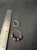 Gold-tone jewelry collection with deer charm and beaded hoops - thumbnail 12 of 12