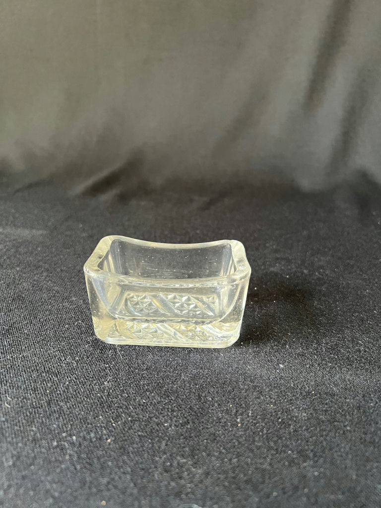Vintage Diamond-pattern pressed glass cocktail set and glass butter dish - image 15 of 16