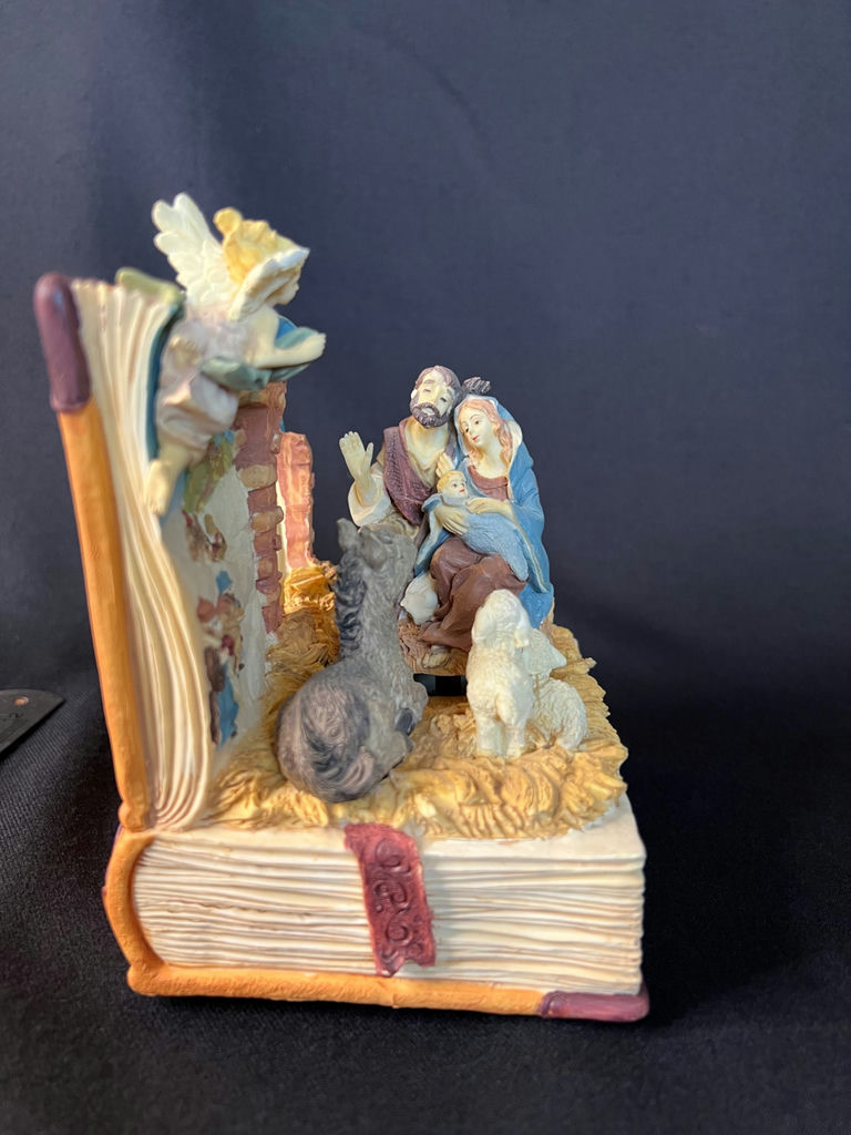 Noah's Ark Diorama on Music Box Pedestal and Musical Nativity Scene in Book - image 11 of 18