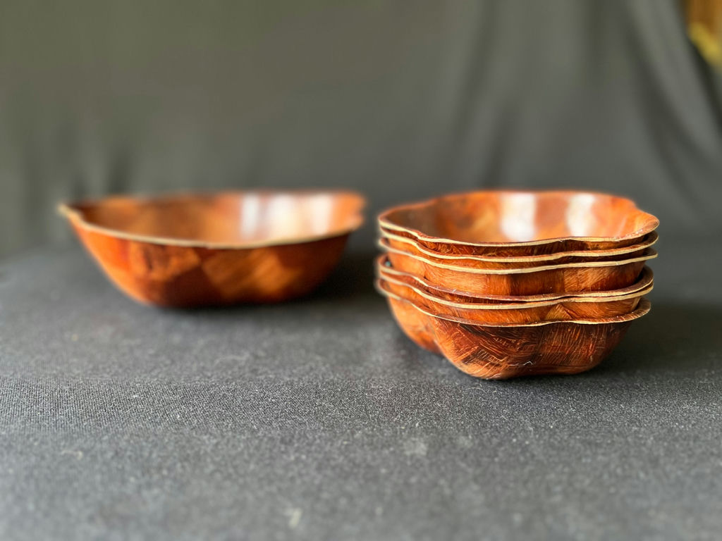 Assorted vintage dishware and Wooden chips and dips bowls - image 1 of 17