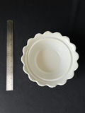 Glass vase and scalloped white ceramic bowl - thumbnail 8 of 8
