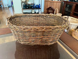 Oval handwoven wicker basket with handle and small wicker basket - thumbnail 9 of 14