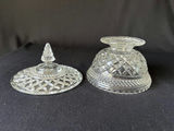 Vintage Crystal cut-glass lidded candy dish and decorative plate - thumbnail 3 of 9