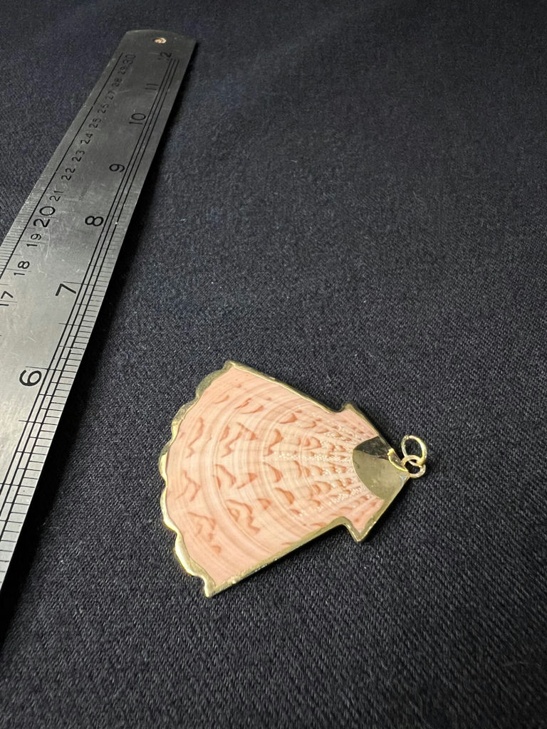 Assorted pendants: flower, shell, and cabochon disk - image 6 of 10