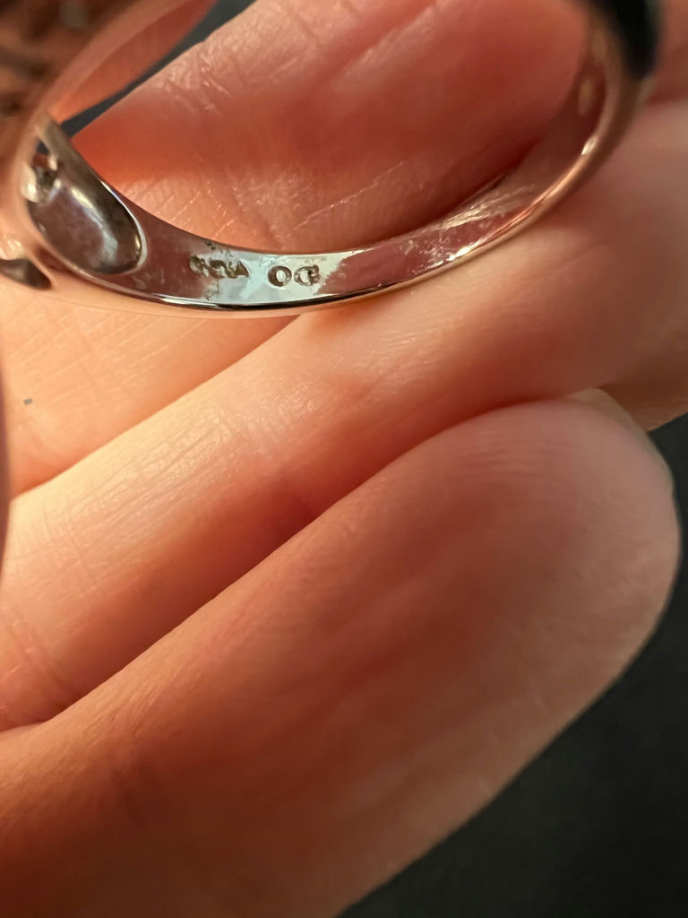 Silver-tone two-row multicolor stone ring - image 6 of 7