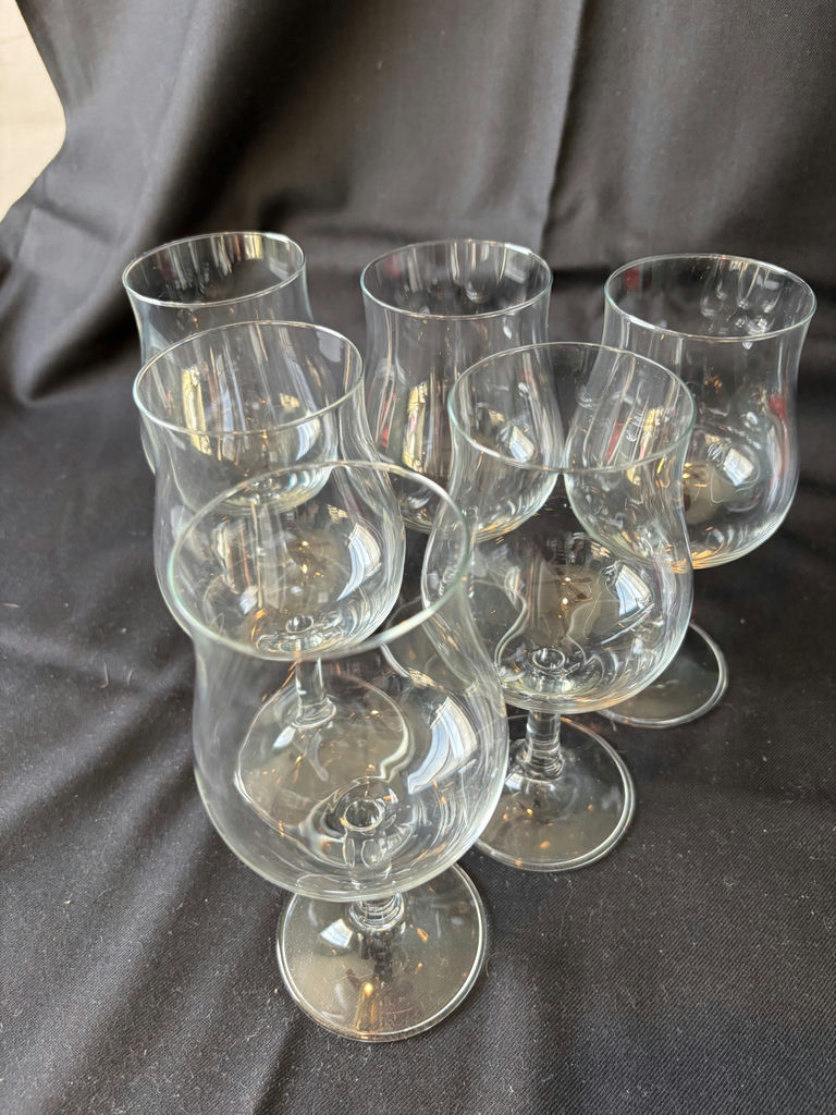 Assorted stemmed glasses and vintage floral porcelain cup with saucer - image 2 of 12