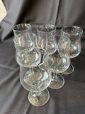 Assorted stemmed glasses and vintage floral porcelain cup with saucer - thumbnail 2 of 12